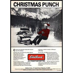 1985 Edelbrock Performance Part Vintage Print Ad Christmas Gift Engine Wall Art